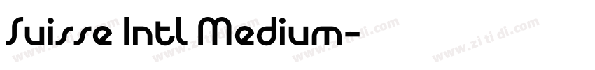 Suisse Intl Medium字体转换